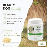 4-BEINER Beauty-Dog: Vitamine für Hunde mit Omega-3, Vitamin B Komplex, Vitamin C, Biotin, Bierhefe Hund, Schwarzkümmelöl, Zink, Jod, Selen für Haut und Fell & zur allgemeinen Stärkung, Pulver