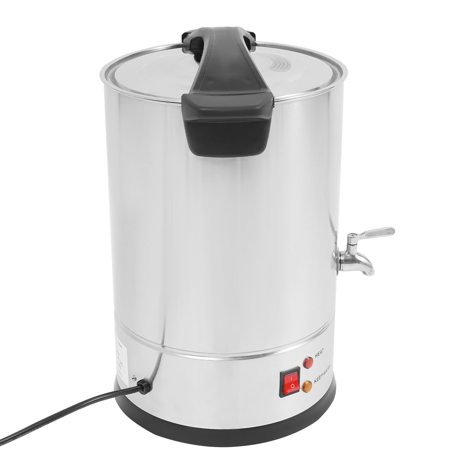 Cera de fusión eléctrica de 12 litros con ajuste de temperatura 30 – 110 °C, de acero inoxidable para la fabricación de velas, con boquilla para cera de soja, parafina, cera de abejas