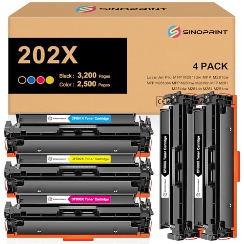 Toner 202X CF500X haute capacité pour des impressions nettes sur HP M254dw