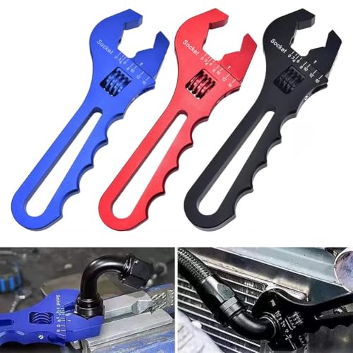 Adaptador de manguera ajustable AN de aluminio 6061 rojo 4