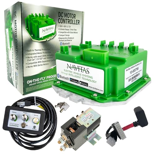 Navitas 440 Amp TSX3.0 DC Controller Compatible with Club Car Precedent, Onward, Tempo & DS Models with Curtis 1510/1515 | 48V Upgraded Golf Cart Speed & Torque Controller w/ Bluetooth