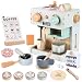 SOLMAN Role Play Toy,Wooden Toys Kitchen Accessories,Wooden Kitchen Toy,Toys for 2 3 4 Year Old Girl Boy,2 3 Year Old Girl Gift,Wooden Coffee Machine Toy,Play Kitchen Accessories