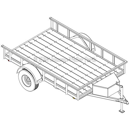 6′ 4" X 10′ Utility Trailer Plans – 3,500 Lb Capacity | Trailer Blueprints Model U76-120-35J #TOP2