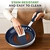 NutriChef f 12" Large Fry Pan - Large Skillet Nonstick Frying Pan with Silicone Handle, Ceramic Coating, Blue Silicone Handle, Stain-Resistant, And Easy To Clean, Professional Home Cookware #4