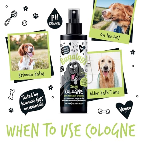 Cologne für Hunde – 200 ml – Grapefruit und Orange – Duftspray mit Zitrusfrucht, erfrischend und Deodorant für sauberes Haar, natürliche Formel für den täglichen Gebrauch und empfindliche Haut