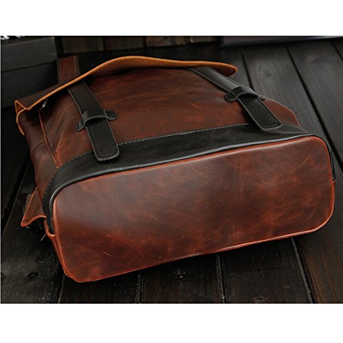 NUBEN mochila masculina de ombro estilo faculdade couro bovino sintético casual