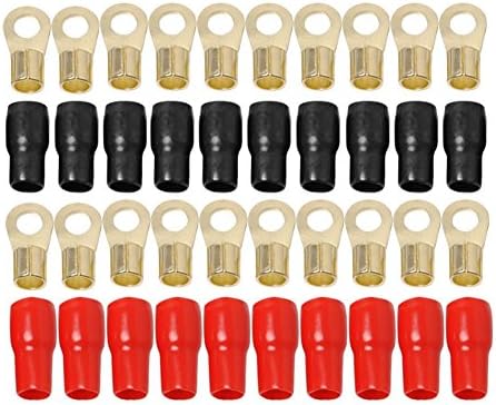 Prosperveil 10 Pair 4GA Gauge Connectors Car Audio Power Ground Wire ...