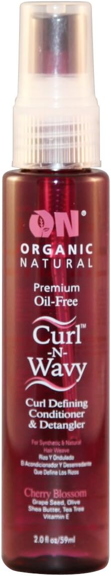 On Organic Natural Curl-N-Wavy Curl Defining Conditioner & Detangler, Cherry Blossom 2 oz