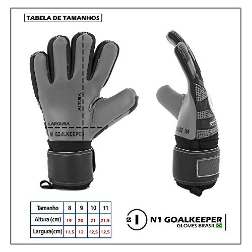 Luva Goleiro Profissional N1 Goalkeeper Horus Elite Neon