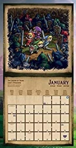 The Legend of Zelda 2021 Unisex Calendario de Pared Multicolor, Papel,