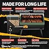 DAMNISS Electric Wood Pellet Smoker Grill 8 In 1 BBQ Grills for Outdoor Grill with Auto Feed & PID Temperature Control (180-450°F) and Rain Cover 456 Sq.In Cook Area for Backyard New House Gifts