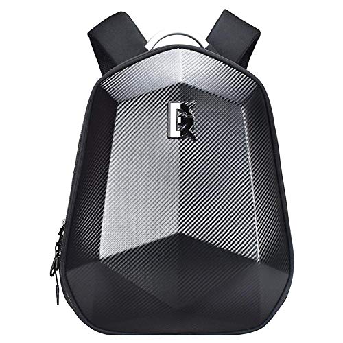 Peitten Mochila de Motocicleta de Carcasa Dura Fibra de Carbono Impermeable