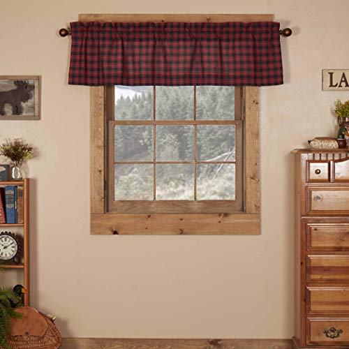 VHC Brands Rustic & Lodge Kitchen Window Curtains-Cumberland Bedding Accessory,