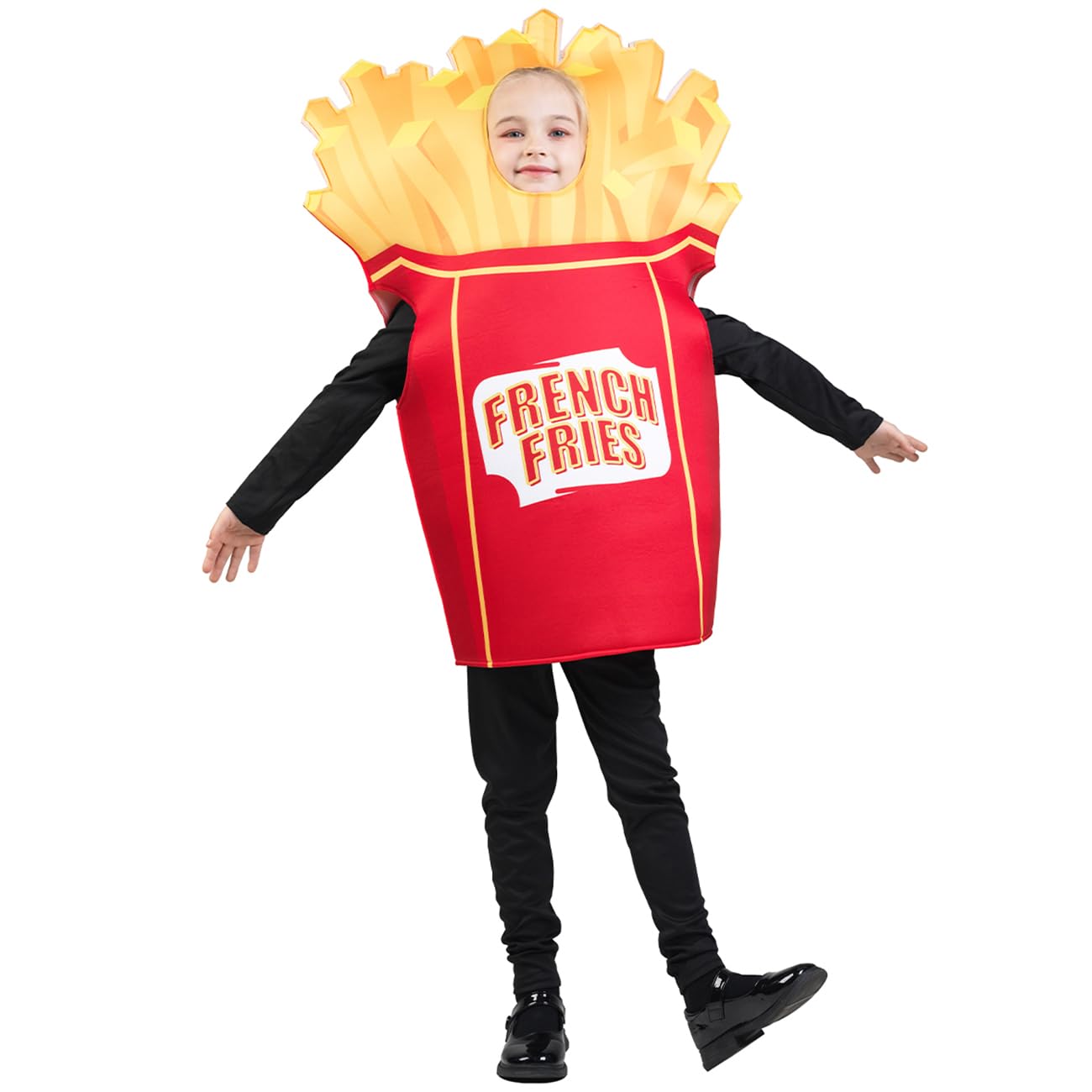 SEA HARE Unisex Kids French Fries Fun Party Costume (M:7-9years), Red, M:7-9 Years - Image 2
