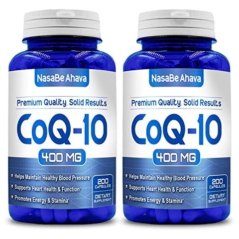 CoQ10 400mg Capsules | Vegan Friendly Coenzyme Q10 400mg per Serving from Easy Absorption Ubiquinone Supplement for Skin Heart and Energy Support | Made in the USA in cGMP Facilities (200 Servings) Cover