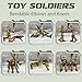 HAPTIME Toys for Boys, Army Men Action Figures, Boy Toys, Toy Soldiers with Weapons, Birthday Gift for Military Collectors (6Pcs Green)