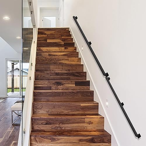 Rampe d'escalier noire pour sécuriser les marches intérieures et extérieures - 8