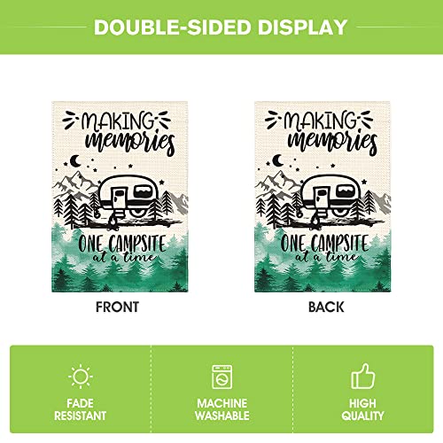 Avoin Colorlife Making Memories One Campsite At A Time Camping Garden Flag Double Sided, Rv Campfire Firepit Yard Outdoor Decoration 12 X 18 Inch #TOP5