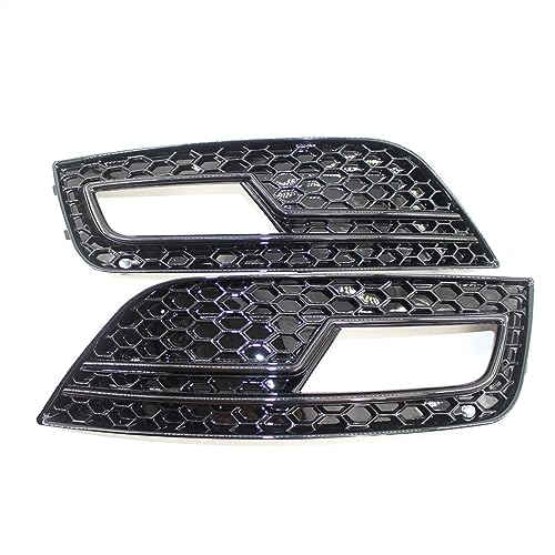 Grille de Phare antibrouillard Avant pour Audi A4 B8.5 en nid d'abeille noir brillant 2013-2016
