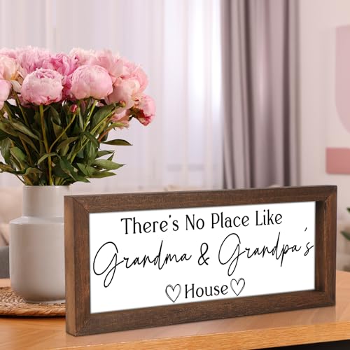Yousoontic Grandparent Gift Grandparents House Sign, Dark Brown, 11.8 Inch - Image 2