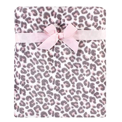 Image of Hudson Baby Unisex Baby Plush Blanket with Security Blanket, Leopard, One Size