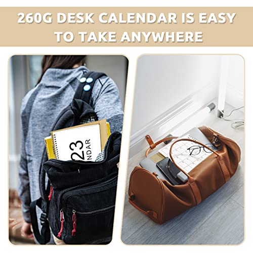 Skydue Small Desk Calendar 2023, Desk Calendar From Jan.2023 To Jun.2024, 7" X 8.5", Standing Desk Calendar With To-Do List & Notes For Kitchen Office School #TOP1