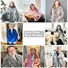 EzrAllora Premium Double Layer Poncho Blanket - No Sleeves Easy On Easy Off- Drape and Go- 2 pockets - Gifts for Grandma (Silver Grey) #4