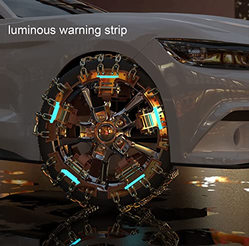 Tire Snow Chains Tire Traction Chain Anti-Skid Chains Thickend Tire Chain For Passenger Cars Pickups And Suvs Universal Adjustable Emergency Portable Snow Tire Chains (Color : 10 Pcs, Size : Medium #TOP3