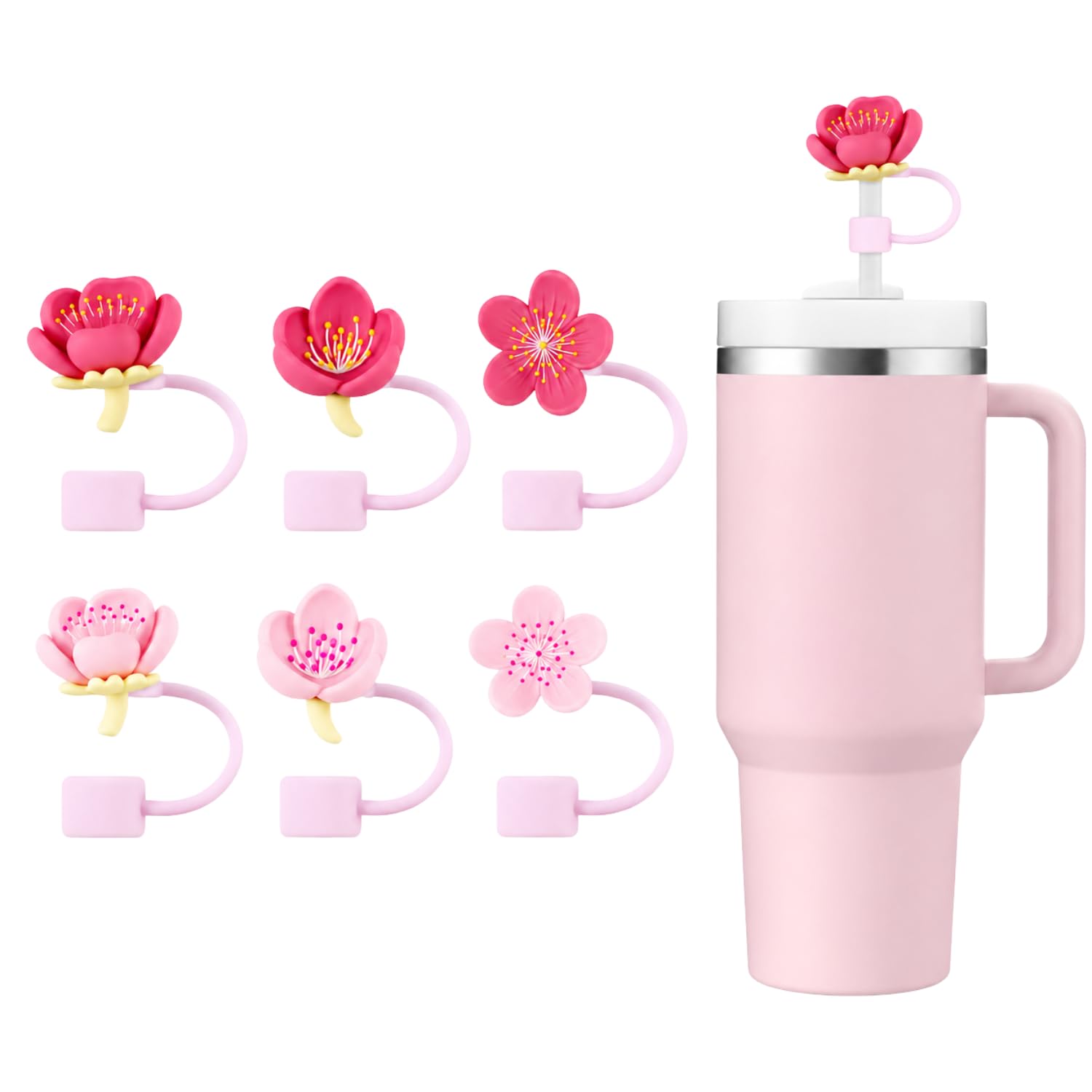 6Pcs Straw Cap, Tumbler Accessories, Reusable Straw Cover for Stanley 14 20 30 40 64 Oz Cups, Dustproof Sipper Accessory, Stylish Cup Lid Decoration, Straw Cap for Tumbler-image-7