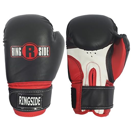 Ringside Youth Pro Style Training Gloves, Black/Red