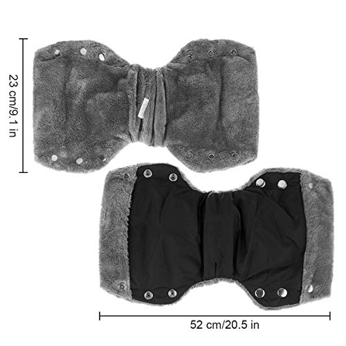 Guantes de Cochecito Guantes de Silla de Paseo Manoplas​para silla de paseo con interior de forro Prueba de Viento Bebé Guante para Todos los Cochecitos (1.Negro)