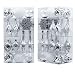 Valery Madelyn 50ct Frozen Winter Shatterproof Christmas Ball Ornaments Decoration New Silver White,Themed with Tree Skirt(Not Included)
