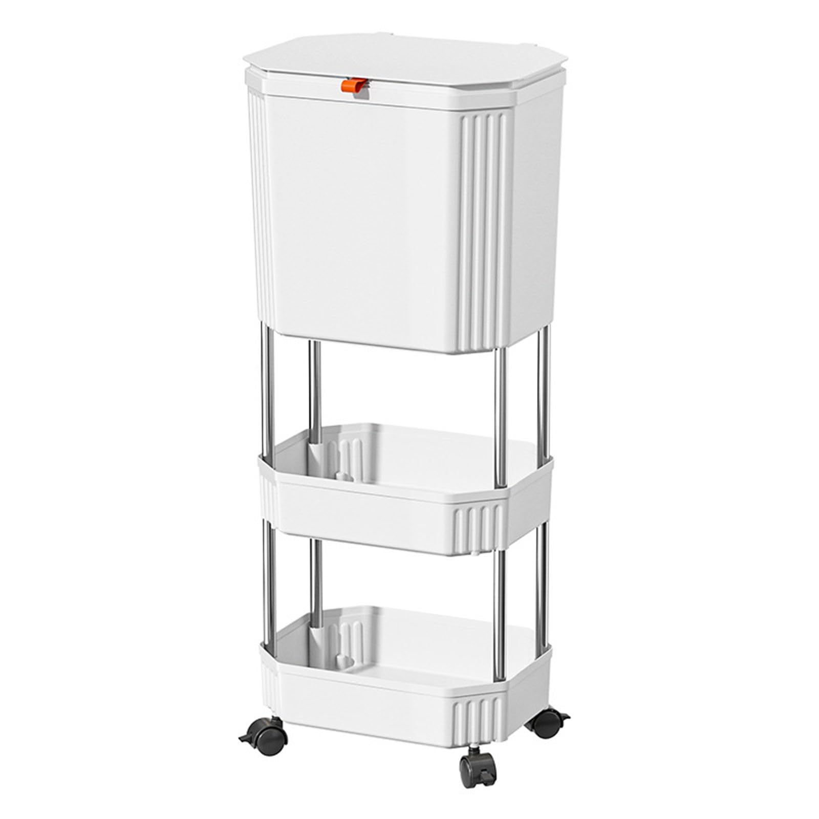 Buxuaaaa Vertical Storage Trash Can Storage Shelf for Kitchens HassleFree Installation Organizes Countertop Perfect for Renters Space Saving Trash Bin Organizers