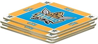 NRL Set of 4 Cork Drinking Coasters - Gold Coast Titans
