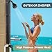 GBBNE Outdoor Shower Kit Fixtures Faucet,Outside Shower with Single Handle for Backyard,Valve Included,Matte Black