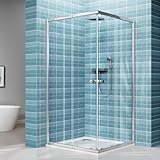 LARWORKS Duschkabine Eckeinstie für 80x80 & 90x90 Duschkabine,Duschabtrennung variabel 75-90 cm...
