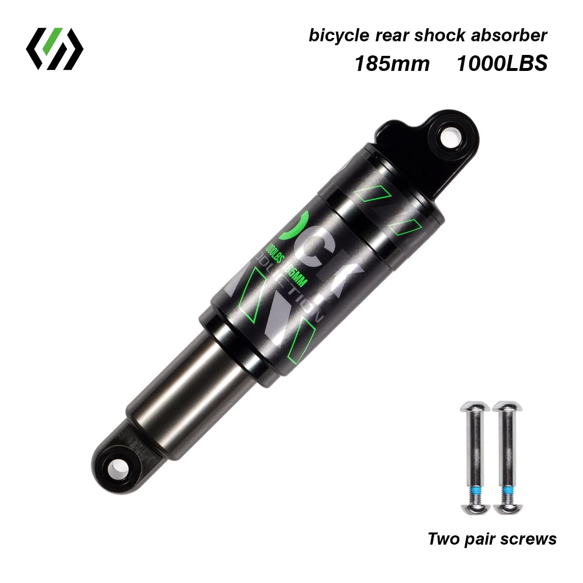 Chooee Ammortizzatore Posteriore Mountain Bike 120mm/125mm/150mm/165mm/185mm/190mm/200mm Ammortizzatore Posteriore della Bicicletta Ammortizzatore