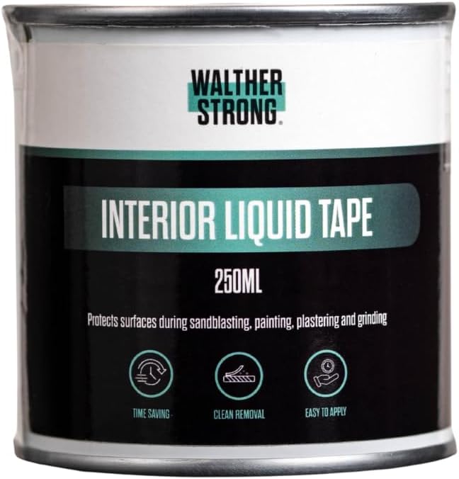– Walther Strong (250ml Interior Liquid Masking Tape. Simple Application, Easy Peel Painters Masking Tape. No Residue For Interior Use. Peelable Masking Tape For Painting, Removable Masking Fluid
