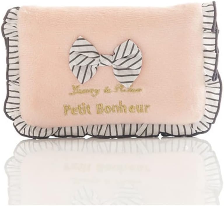 Girl Heart Plush Jewelry Bag Travel Portable Mini Folding Jewelry Bag Sweet Jewelry Storage (Color : D, Size : About 13 * 9 cm) (E About 13 * 9 cm)
