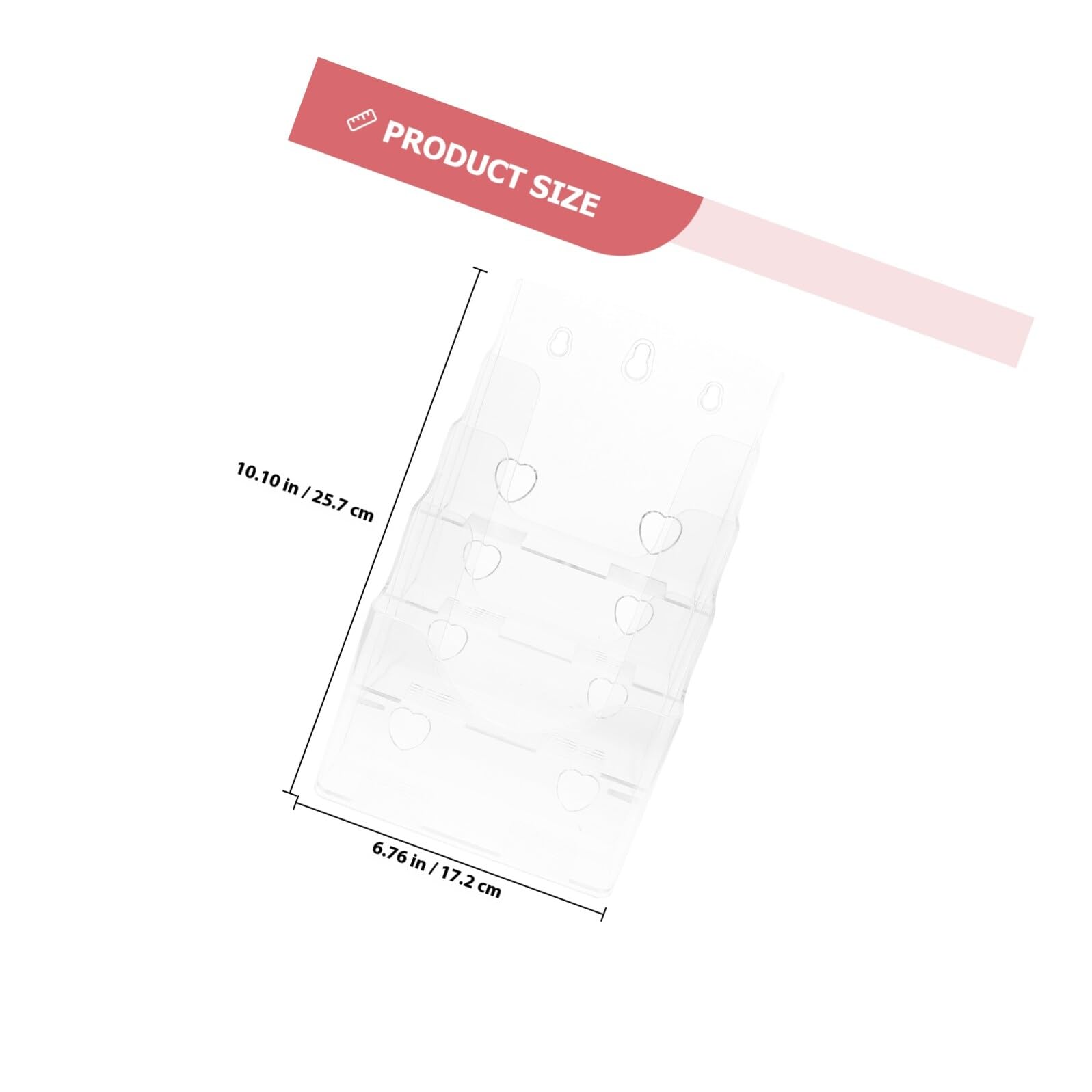 Supporto in Acrilico Trasparente per Documenti A5 Organizer da Scrivania Multistrato 4 Scomparti Porta Opuscoli e Porta Riviste Verticale per Ufficio e Postazione di Lavoro
