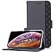 Procase iPhone Xs Max Wallet Case, Folio Folding Flip Cover Protective Case for Apple iPhone Xs Max 6.5" (2018 Release), with Card Holder Kickstand -Black