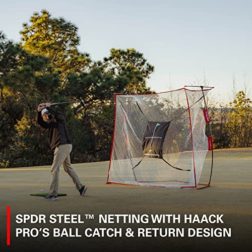 Rukket 9X7X3Ft Haack Golf Net Pro | Practice Driving Indoor And Outdoor | Professional Golfing At Home Swing Training Aids | By Sec Coach Chris Haack (Haack Golf Net Pro Spdr Steel) #TOP1
