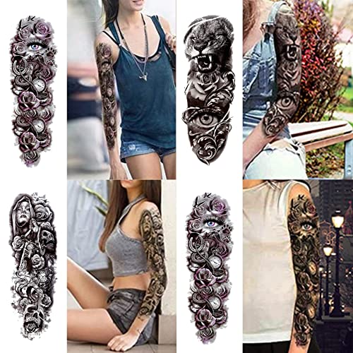 Temporary Tattoo Temporary Tattoo Sleeves For Women Or Man Or Kids Fake Tattoos That Look Real And Last Long 12 Sheets #TOP2