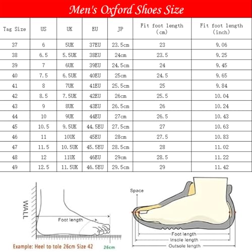 Mens Breathable Derby Leather Oxford Shoes Office Working Classic Business Dress Loafers for Men(Black,6)4