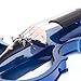 Cecilio 4/4 CEVN-2BL Electric/Silent Violin with Ebony Fittings in Blue Metallic Varnish (Full Size) – Ideal for Practice and Performance
