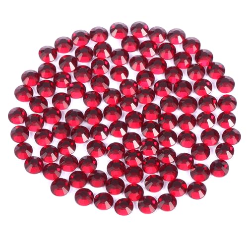 Image of Rhinestones Flatback Rhinestones for Crafts Glass Nail rhinestones Nail Gems Crystals Non Hotfix Rhinestones for Makeup Bags Shoes Decoration DIY(SS6,1440pcs,Dark Siam)