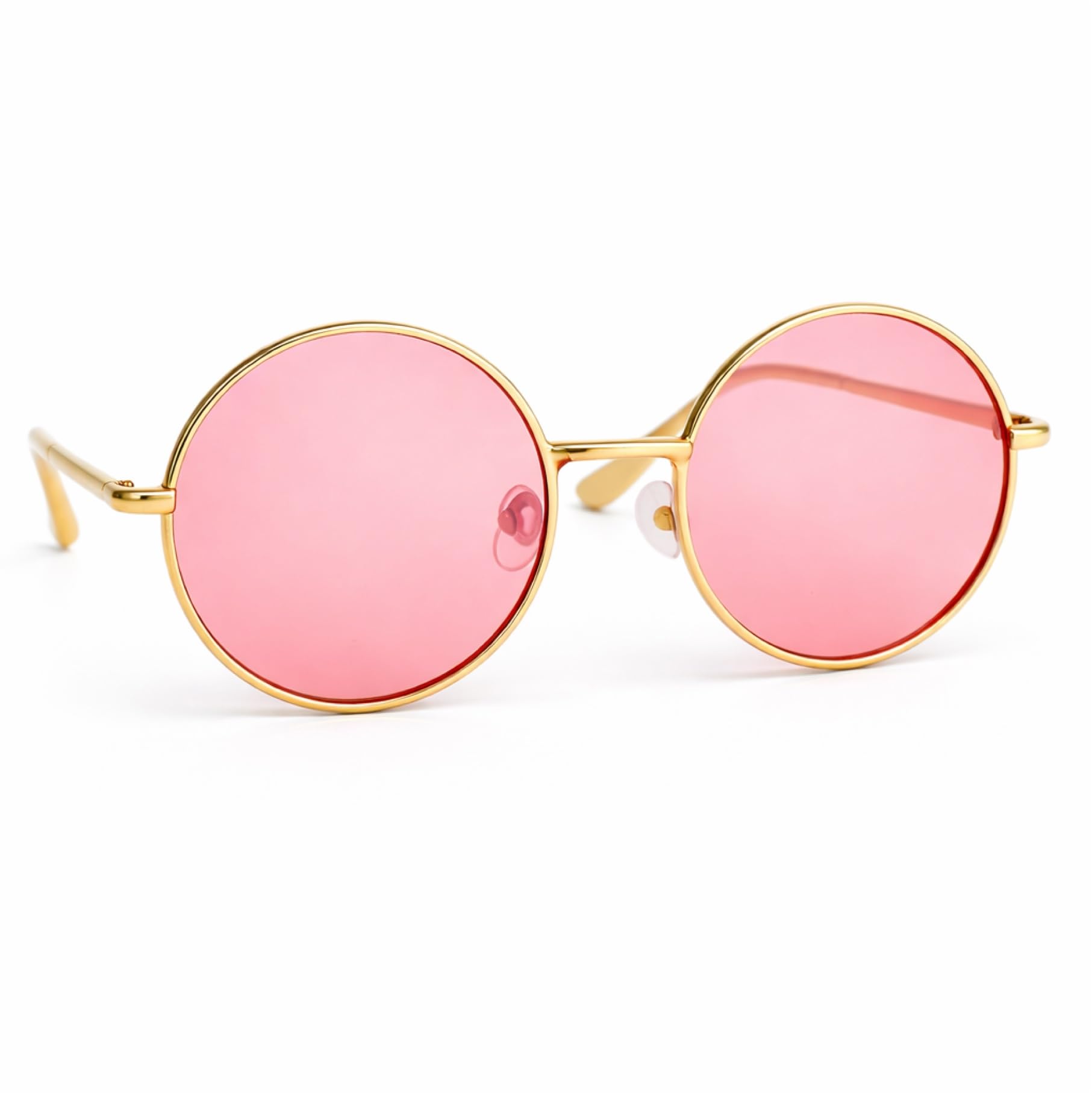 TK Gruppe Timo Klingler Hippie Glasses Sunglasses Round Pink Accessories for Carnival 70s 80s Accessories such as John Lennon