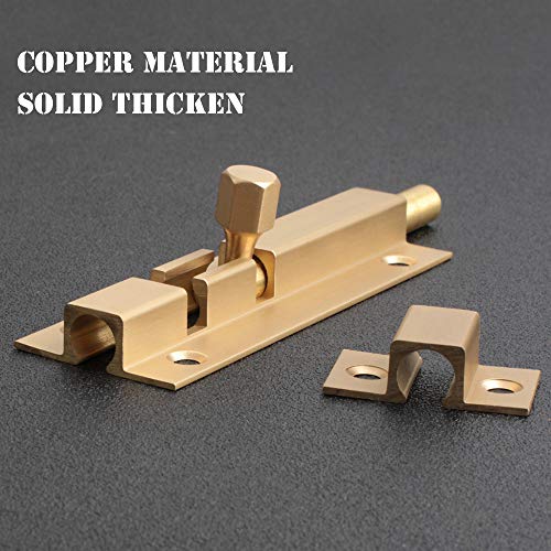 Beiermei Barrel Bolt Latch Copper Security Slide Bolt 4 Inch Solid Cast Thickened Brass Bolt Latch Lock For Doors Windows, Heavy Duty Gate Sliding Bolt Latch (Black Tone) #TOP3