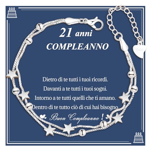 Set Regalo 21° Compleanno Per Lei: Borsa Trucco, Tazza Con Cannuccia, Collana Perle, Calze E Poster, Idea Per Figlia, Amica, Nipote