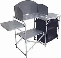 NTK, Mesa com Armário, Serena, Alumínio e MDF, Camping e Área Externa, Prática e Resistente
